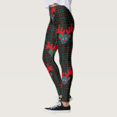 plaid xmas rendiermaan emoji leggings (Links)
