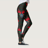 plaid xmas rendiermaan emoji leggings (Rechts)