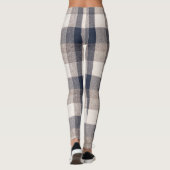 Plaid Zwart, Bruin, Ivoor Leggings (Achterkant)