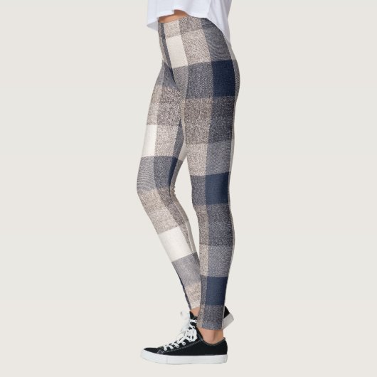 Plaid Zwart, Bruin, Ivoor Leggings (Links)