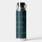 Plaid Zwart Horloge Rustiek Patroon Tartan Waterfles (Achterkant)