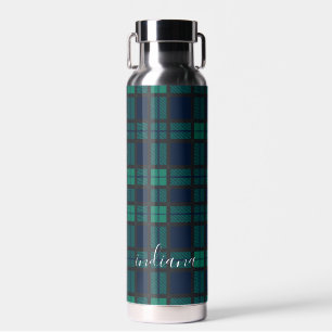 Plaid Zwart Horloge Rustiek Patroon Tartan Waterfles
