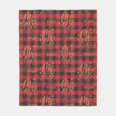 Plaid Zwart Rood Check Kerstmis Fleece Deken (Voorkant)