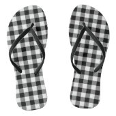 Plaid - Zwart Wit - Emo - Paar Teenslippers (Voetbed)