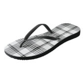 Plaid - Zwart Wit - Emo - Paar Teenslippers (Schuin)