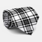 Plaid - Zwart Wit - Emo - Stropdas (Opgerold)