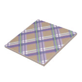 Plaids, Checkings, Tartans Sand Lavender en Mint Tegeltje (Zijkant)