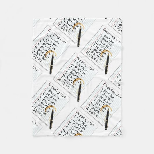 PLAIDS DEKENS - BOURBON FAN SHOPPINGLIJST (Voorkant)