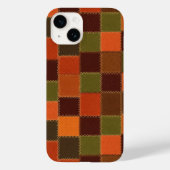 Plaids-geruite namaak patchwork Case-Mate iPhone case (Achterkant)