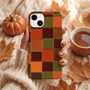 Plaids-geruite namaak patchwork Case-Mate iPhone 14 hoesje