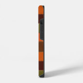 Plaids-geruite namaak patchwork iPhone hoesje (Linkerkant)