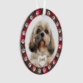 Plaids huisdier foto kerst Stewart Tartan  Ornament (voorkant)