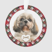 Plaids huisdier foto kerst Stewart Tartan  Ornament (voorkant)