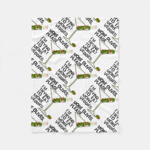 PLAIDS - Meer Olijven. Groenten Eten! Fleece Deken