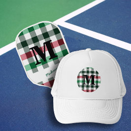 Plaids Preppy Kleuren Aangepaste Monogram Trucker Pet