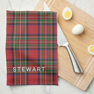 Plaids Rustic Rood en Groen Stewart Tartan Theedoek