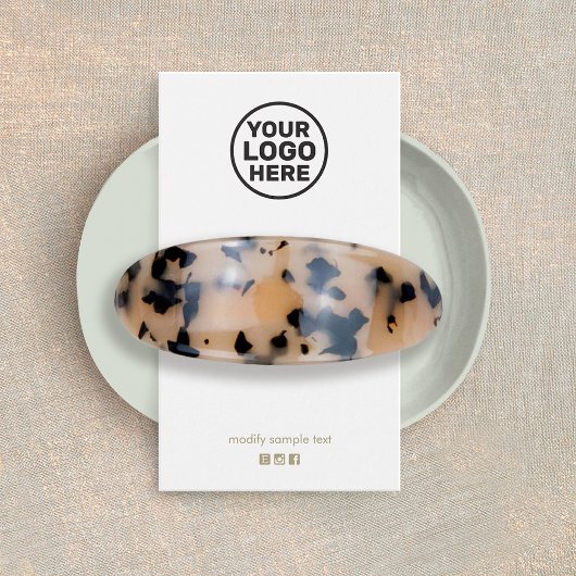 Plain add Logo Haar Clip Accessoire Display Visitekaartje