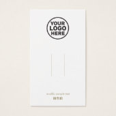 Plain add Logo Haar Clip Accessoire Display Visitekaartje (Voorkant)