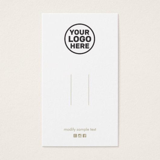 Plain add Logo Haar Clip Accessoire Display Visitekaartje (Voorkant)