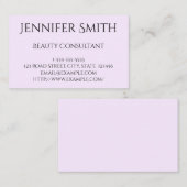 Plain and Basic Beauty Consultant Visitekaartje (Voorkant / Achterkant)