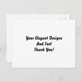 Plain and Blank Elegant Verjaardag Uitnodigen Brie Uitnodiging Briefkaart (Voorkant / Achterkant)