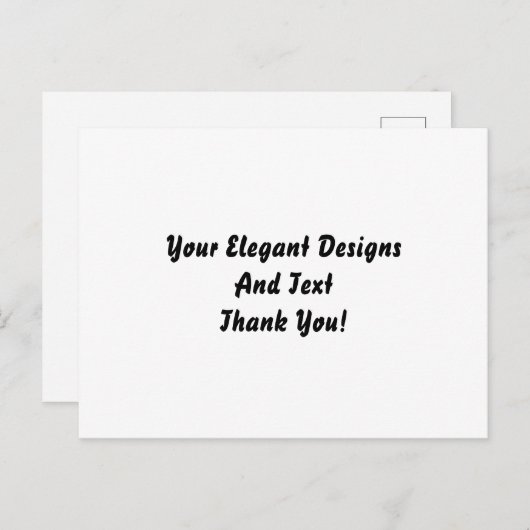 Plain and Blank Elegant Verjaardag Uitnodigen Brie Uitnodiging Briefkaart (Voorkant / Achterkant)