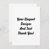 Plain and Blank Wedding en Party Invitation Kaart (Voorkant / Achterkant)