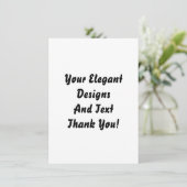 Plain and Blank Wedding en Party Invitation Kaart (Staand voorkant)