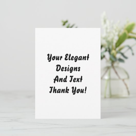 Plain and Blank Wedding en Party Invitation Kaart (Staand voorkant)