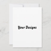 Plain and Blank Wedding en Party Invitation Kaart (Achterkant)