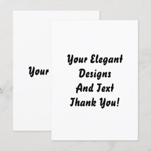 Plain and Blank Wedding en Party Invitation Kaart