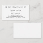 Plain and Modern Barrister bij Law Visitekaartje (Voorkant / Achterkant)