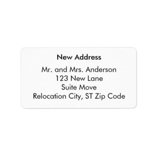 Plain and Simple New Address Labels