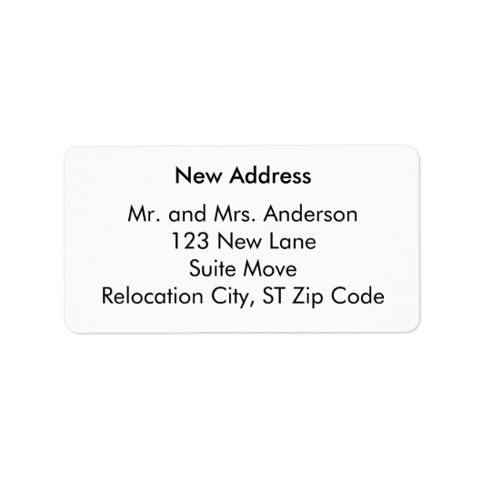 Plain and Simple New Address Labels (Voorkant)
