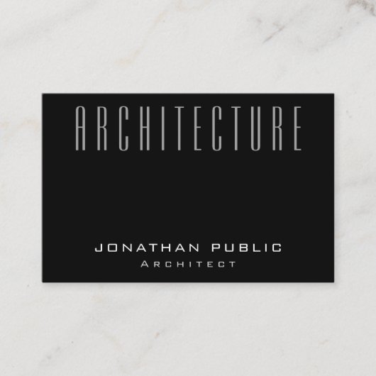 Plain Architect Modern Architectuur Elegant Luxury Visitekaartje (Voorkant)