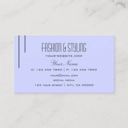 Plain Baby Blauw Modern Eenvoudig en Professioneel Visitekaartje (Achterkant)