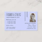 Plain Baby Blue met Logo en Photo Professional Visitekaartje (Achterkant)