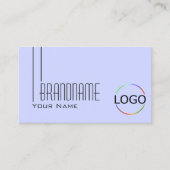 Plain Baby Blue met Logo en Photo Professional Visitekaartje (Voorkant)