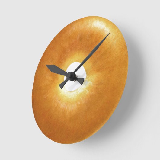 Plain Bagel Round Wall-klok Ronde Klok (Hoek)