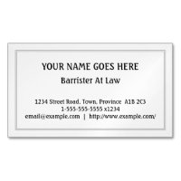 Plain Barrister bij Law Magnetic Visitekaartje