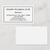 Plain Barrister Visitekaartje (Voorkant / Achterkant)