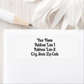 Plain Basic Adresetiketten, krullen op sommige let Etiket (Insitu)