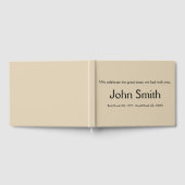 Plain & Basic Beige Funeral Guest Book Gastenboek (Volledig)