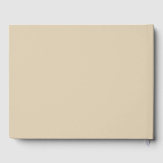Plain & Basic Beige Funeral Guest Book Gastenboek (Achterkant)