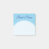 Plain, Basic, Sky Blue Background + Blue Name Post-it® Notes (Voorkant)