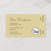 Plain Black and Beige Shimmery Diamonds voeg Logo  Visitekaartje (Achterkant)