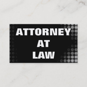 Plain Black Attorney at Law Visitekaartje