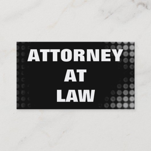 Plain Black Attorney at Law Visitekaartje (Voorkant)