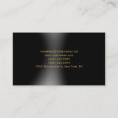 Plain Black Grey Manager Visitekaartje (Achterkant)