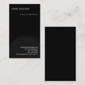 Plain Black Grey Photography Visitekaartje (Voorkant / Achterkant)
